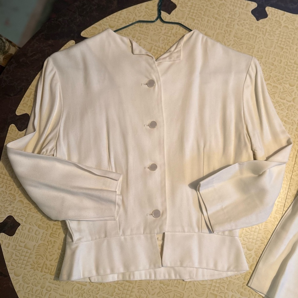 Elegant Cream Women's Skirt Set